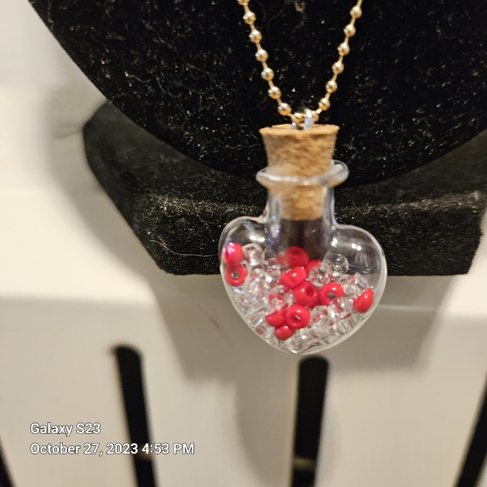 Necklaces with heart shaped handmade